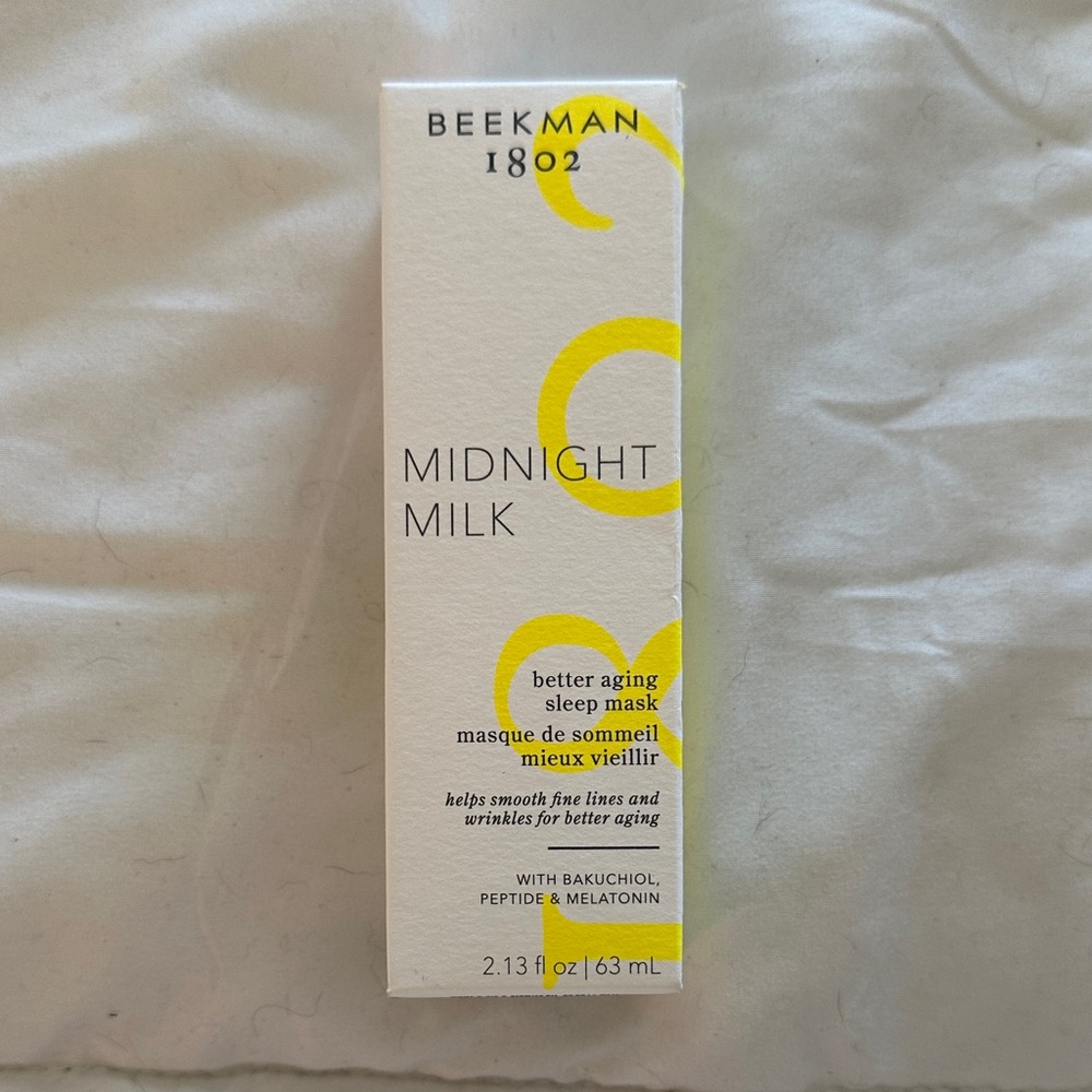 Beekman 1802 Midnight Milk Better Aging Sleep Mask - Yellow Accents